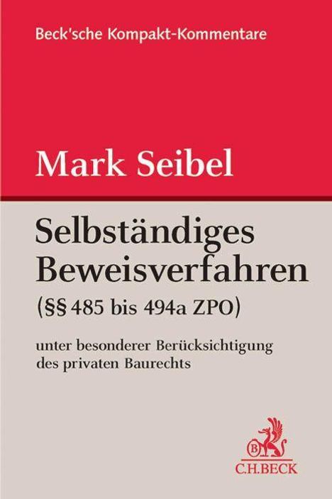 Mark Seibel: Selbständiges Beweisverfahren, Buch