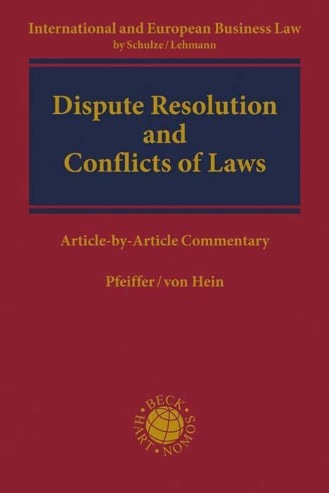 Dispute Resolution and Conflicts of Laws, Buch