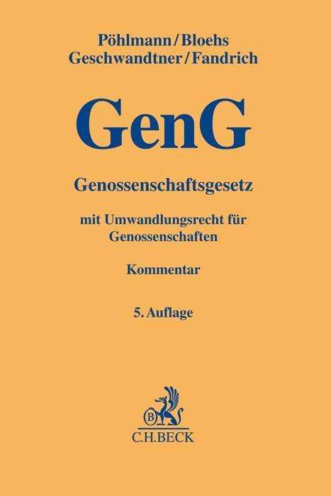 Peter Pöhlmann: Genossenschaftsgesetz, Buch