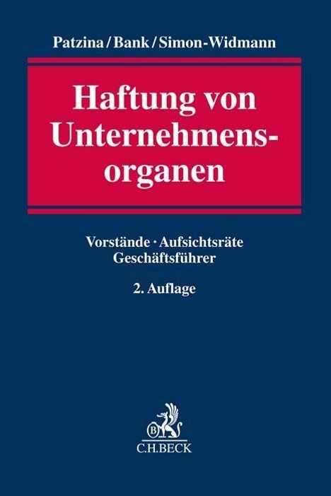 Reinhard Patzina: Haftung von Unternehmensorganen, Buch