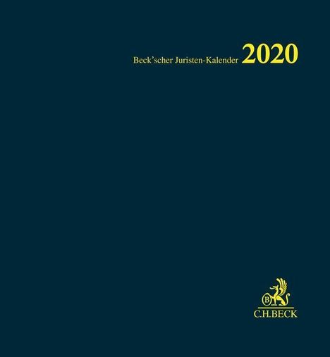 Beck'scher Juristen-Kalender 2020, Buch