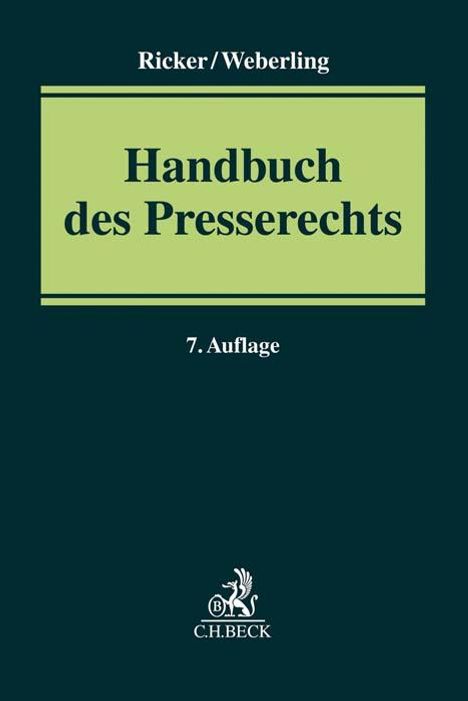 Martin Löffler: Handbuch des Presserechts, Buch