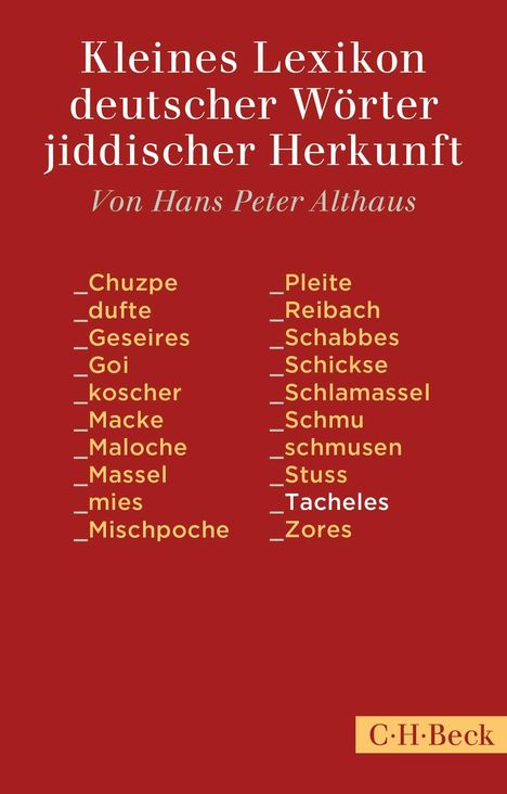 Kleines Lexikon deutscher Wörter jiddischer Herkunft, Buch