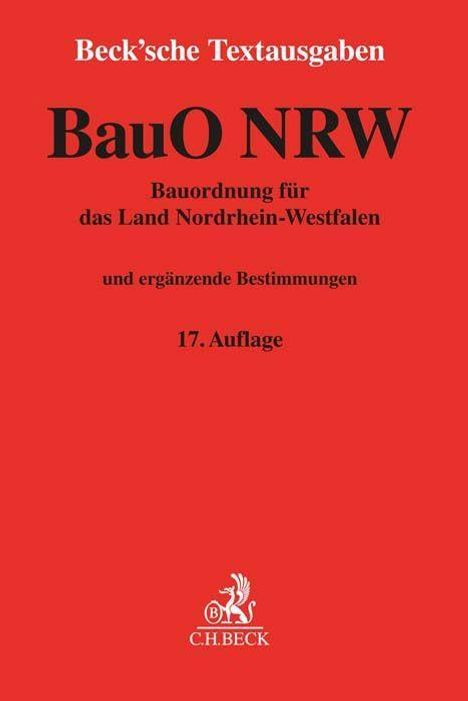 Bauordnung für das Land Nordrhein-Westfalen, Buch