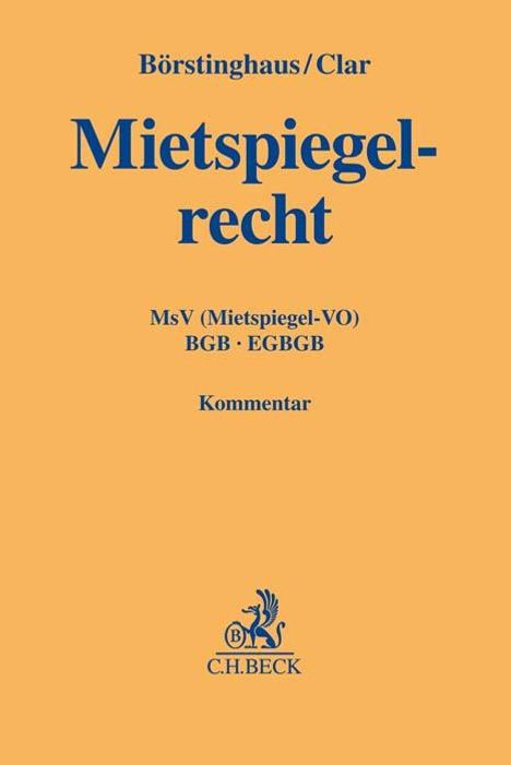 Ulf P. Börstinghaus: Mietspiegelrecht, Buch