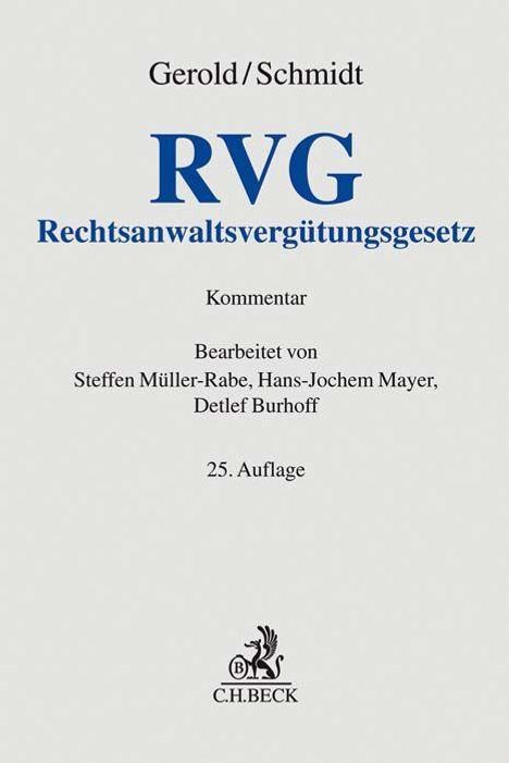 Wilhelm Gerold: Gerold, W: Rechtsanwaltsvergütungsgesetz, Buch