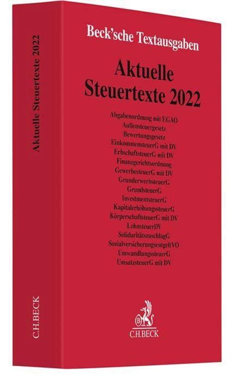 Aktuelle Steuertexte 2022, Buch