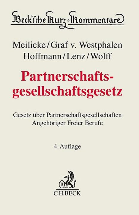 Partnerschaftsgesellschaftsgesetz, Buch