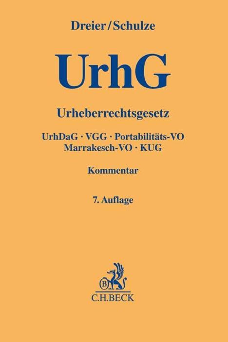 Thomas Dreier: Urheberrechtsgesetz, Buch