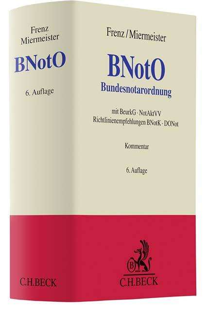 BNotO, Buch
