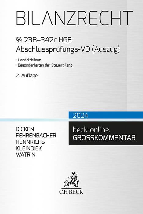 Bilanzrecht, Buch