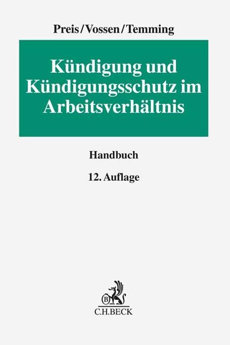 Eugen Stahlhacke: Kündigung und Kündigungsschutz im Arbeitsverhältnis, Buch