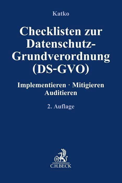 Checklisten zur Datenschutz-Grundverordnung (DS-GVO), Buch