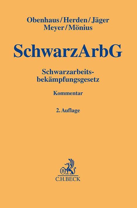 Nils Obenhaus: Schwarzarbeitsbekämpfungsgesetz, Buch