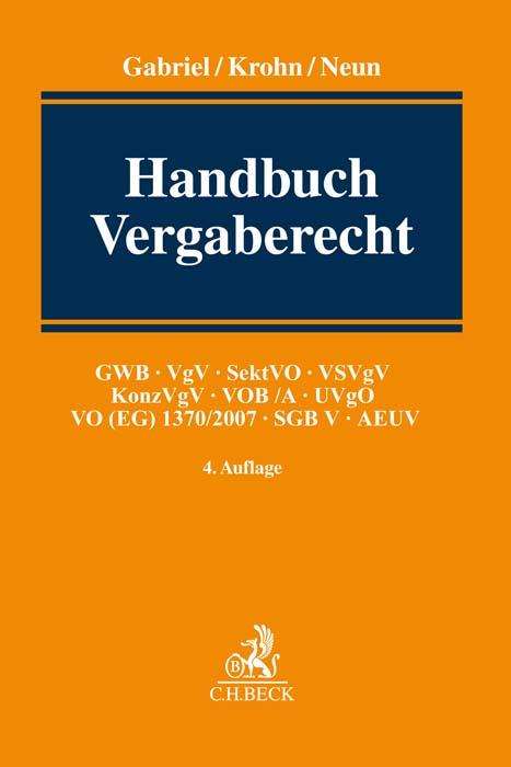 Handbuch Vergaberecht, Buch