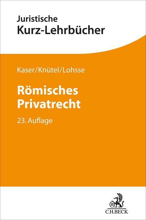 Max Kaser: Römisches Privatrecht, Buch
