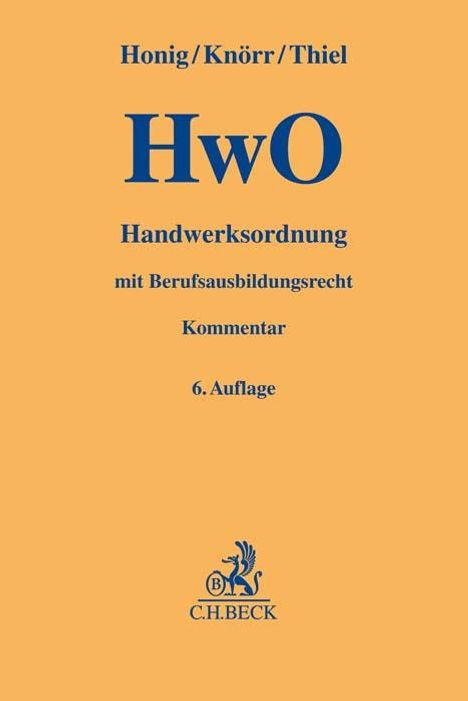 Handwerksordnung, Buch