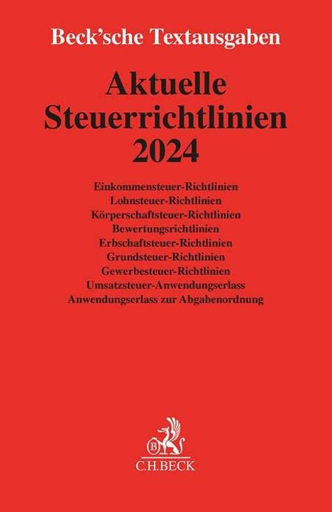 Aktuelle Steuerrichtlinien 2024, Buch