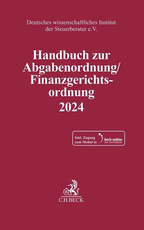 Handbuch zur Abgabenordnung / Finanzgerichtsordnung 2024, 1 Buch und 1 Diverse
