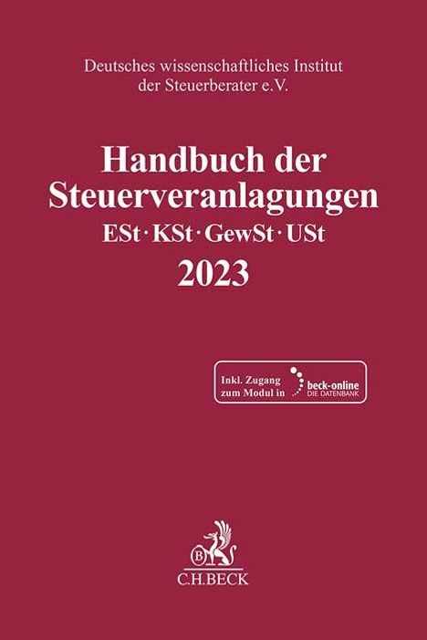 Handbuch der Steuerveranlagungen, 1 Buch und 1 Diverse