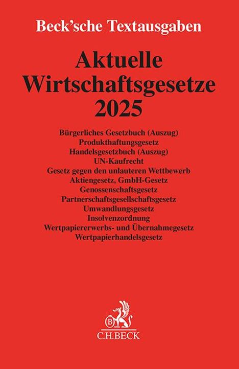 Aktuelle Wirtschaftsgesetze 2025, Buch