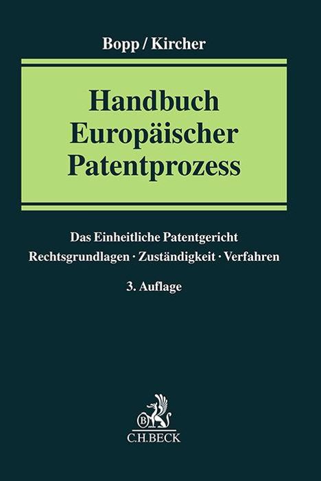 Handbuch Europäischer Patentprozess, Buch