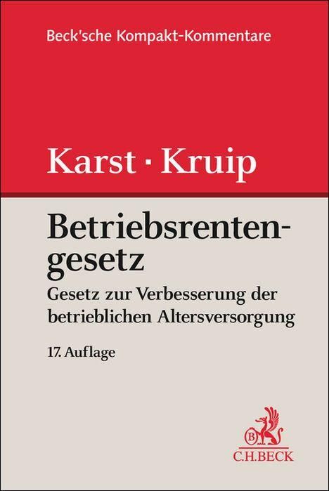 Michael Karst: Betriebsrentengesetz. BetrAVG, Buch