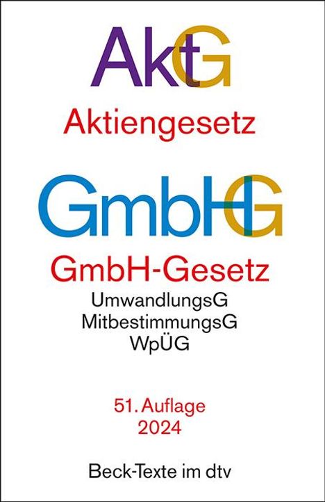 Aktiengesetz, GmbH-Gesetz, Buch