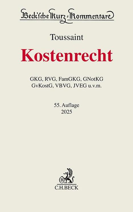 Kostenrecht, Buch