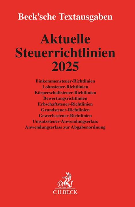 Aktuelle Steuerrichtlinien 2025, Buch