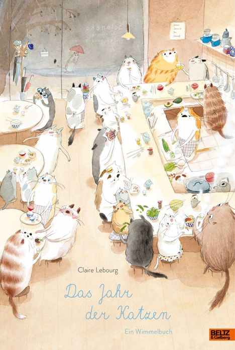 Claire Lebourg: Das Jahr der Katzen. Ein Wimmelbuch, Buch