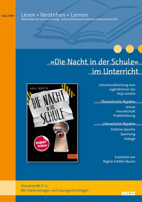 Regine Schäfer-Munro: 'Die Nacht in der Schule' im Unterricht, Buch