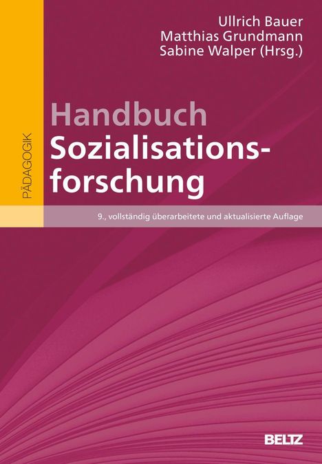 Oben stehen die Herausgeber. Titel: "Handbuch Sozialisationsforschung". Gelbe Seite links mit "Pädagogik".
