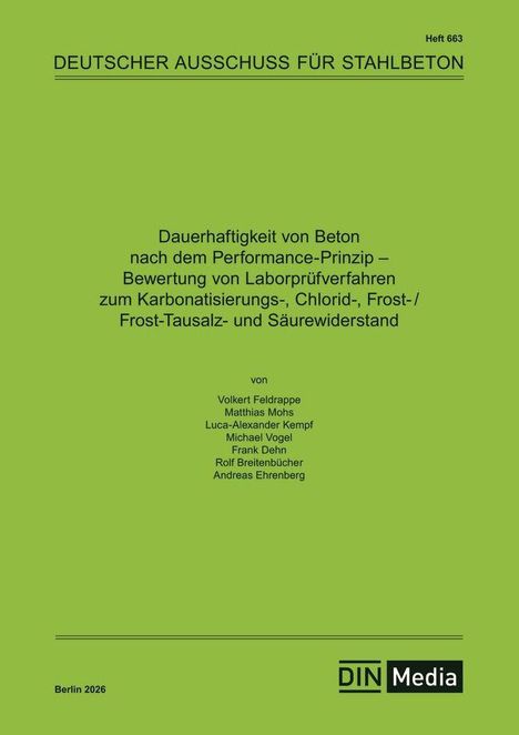 Text: "DIN Media". Eine Hand zieht ein blaues Buch aus einem Regal.