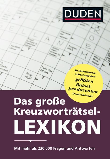 Dudenredaktion: Das große Kreuzworträtsel-Lexikon, Buch