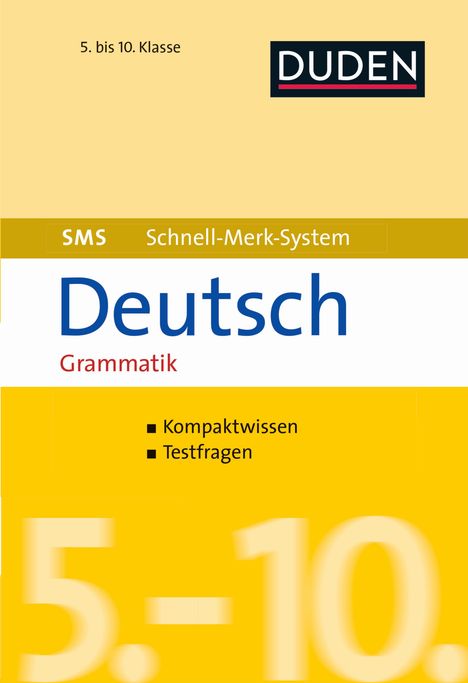 Birgit Hock: SMS Deutsch - Grammatik 5.-10. Klasse, Buch