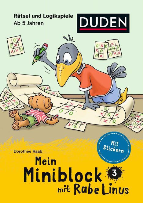 Dorothee Raab: Mein Miniblock mit Rabe Linus - Rätsel und Logikspiele, Buch