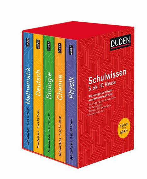 Christa Pews-Hocke: Duden Schulwissen 5. bis 10. Klasse 5 Bände, Buch