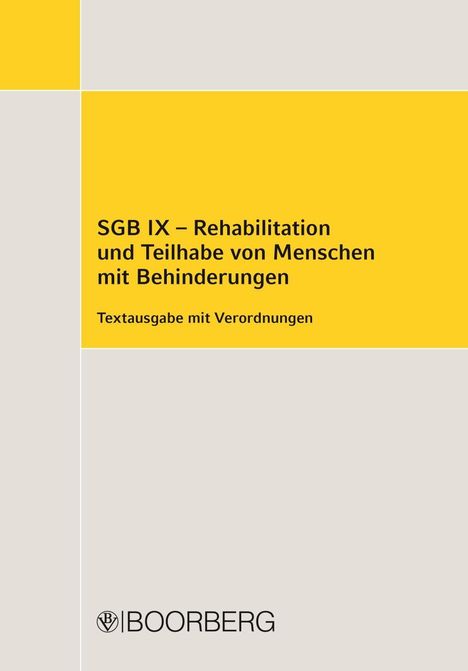 SGB IX - Rehabilitation/Teilhabe v. Menschen mit Behinderung, Buch