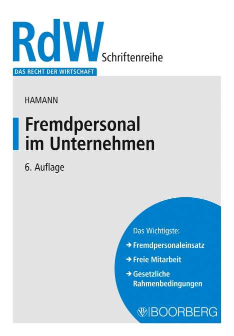 Wolfgang Hamann: Fremdpersonal im Unternehmen, Buch