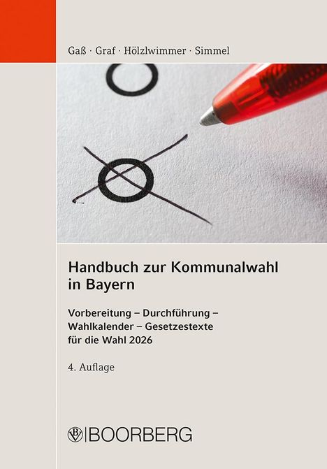 Andreas Gaß: Handbuch zur Kommunalwahl in Bayern, Buch
