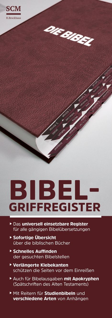 Bibel-Griffregister rot, Diverse