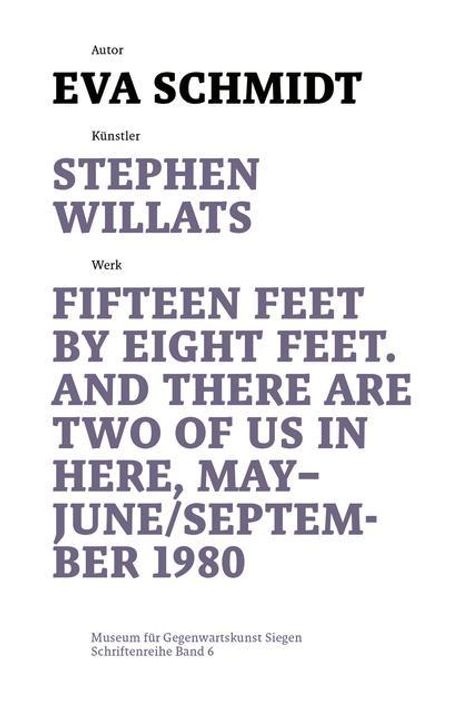 Eva Schmidt: Stephen Willats, Buch