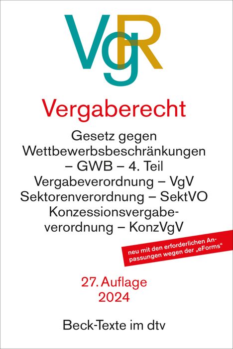 Vergaberecht, Buch