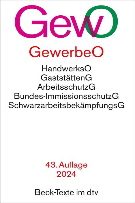 Gewerbeordnung, Buch