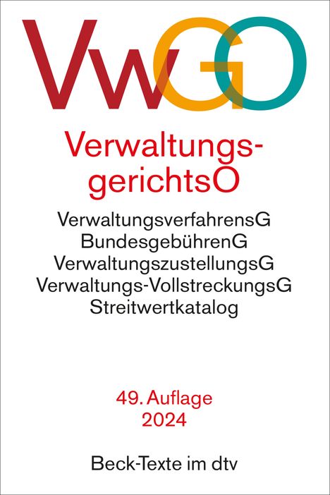 Verwaltungsgerichtsordnung, Verwaltungsverfahrensgesetz, Buch