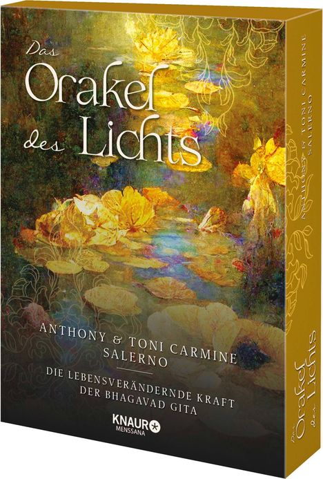 „Das Orakel des Lichts“ von Anthony & Toni Carmine Salerno. Gelbe Blumen auf einem farbenfrohen, mystischen Hintergrund.