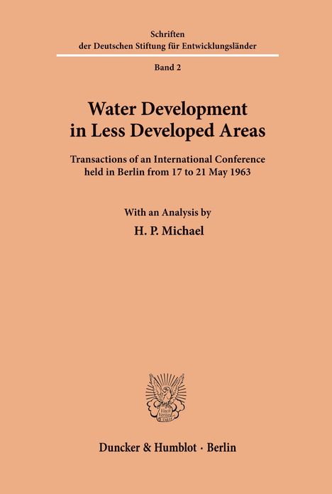 /: Water Development in Less Developed Areas., Buch