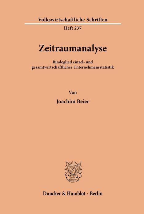 Joachim Beier: Zeitraumanalyse., Buch