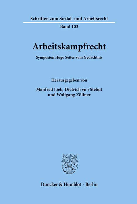 Arbeitskampfrecht., Buch